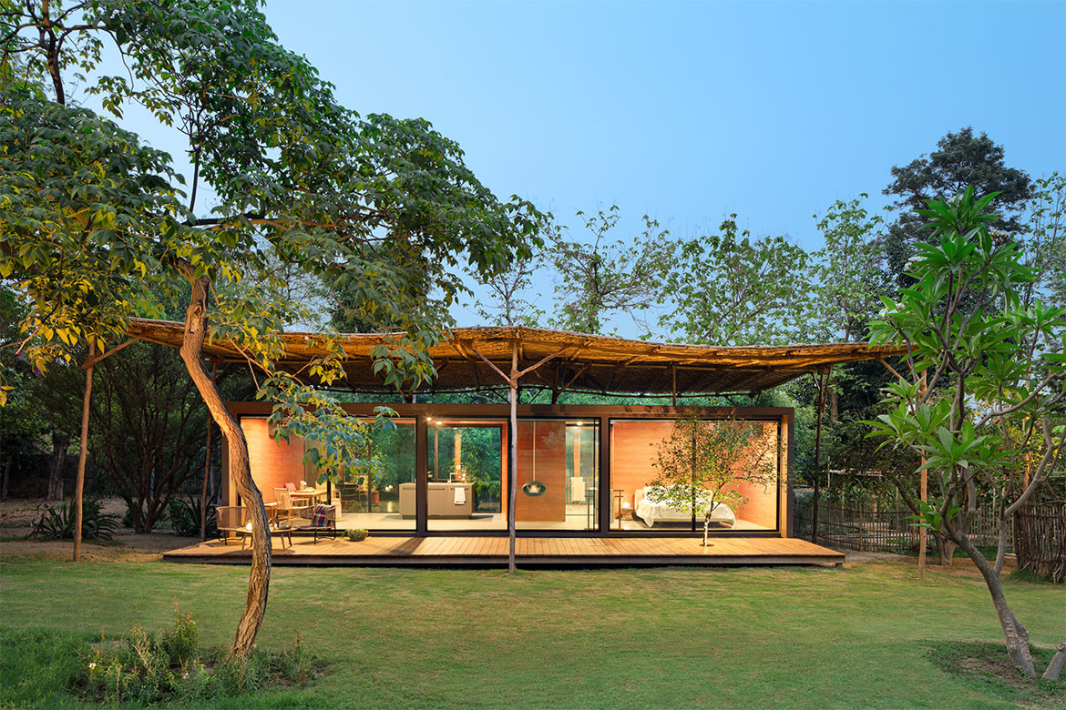 This Indian farmhouse is a showcase of shipping container house design